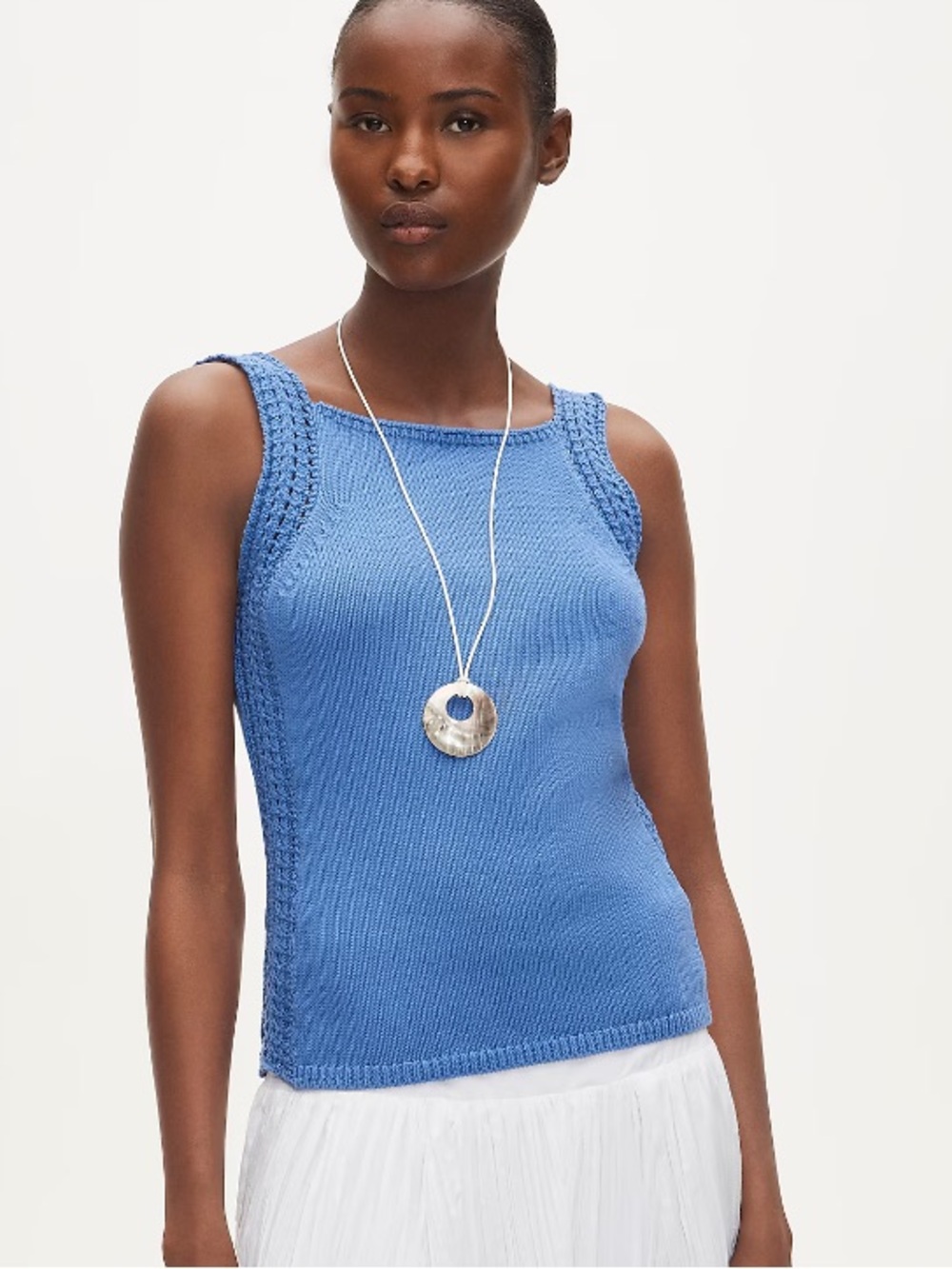 J crew Crochet sweater-tank Sunwashed Sea